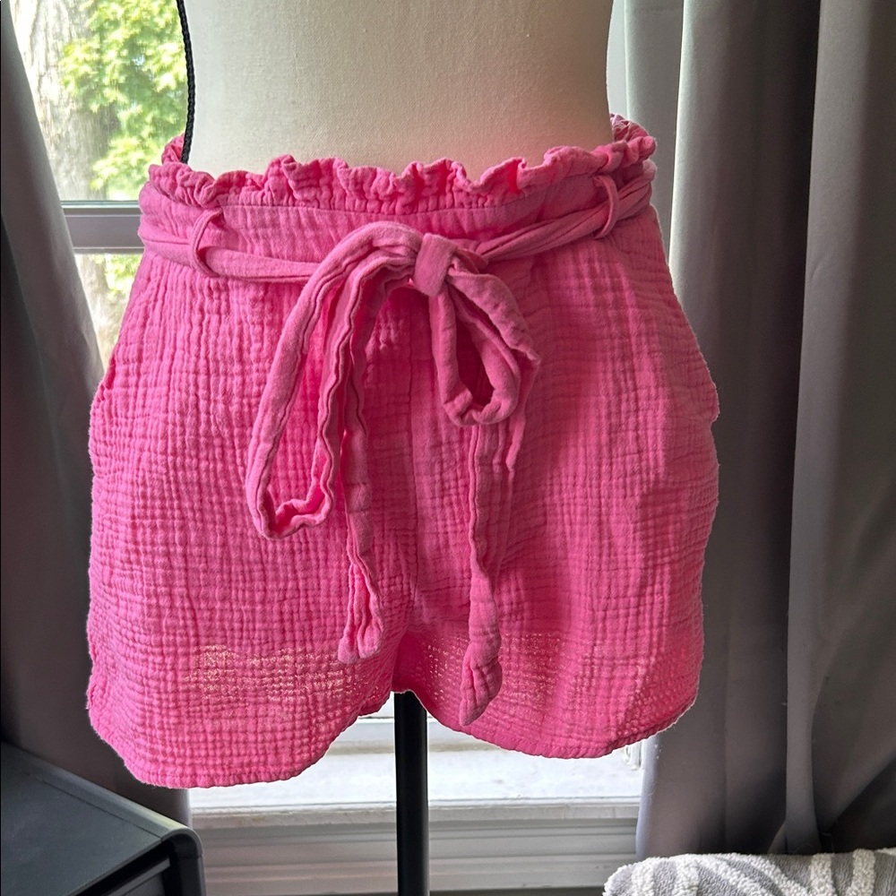 Lulu's High Waist Pink Ruffled Shorts